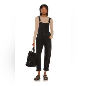 NWT Free People We The Free Ziggy Overalls Mineral Wash Black